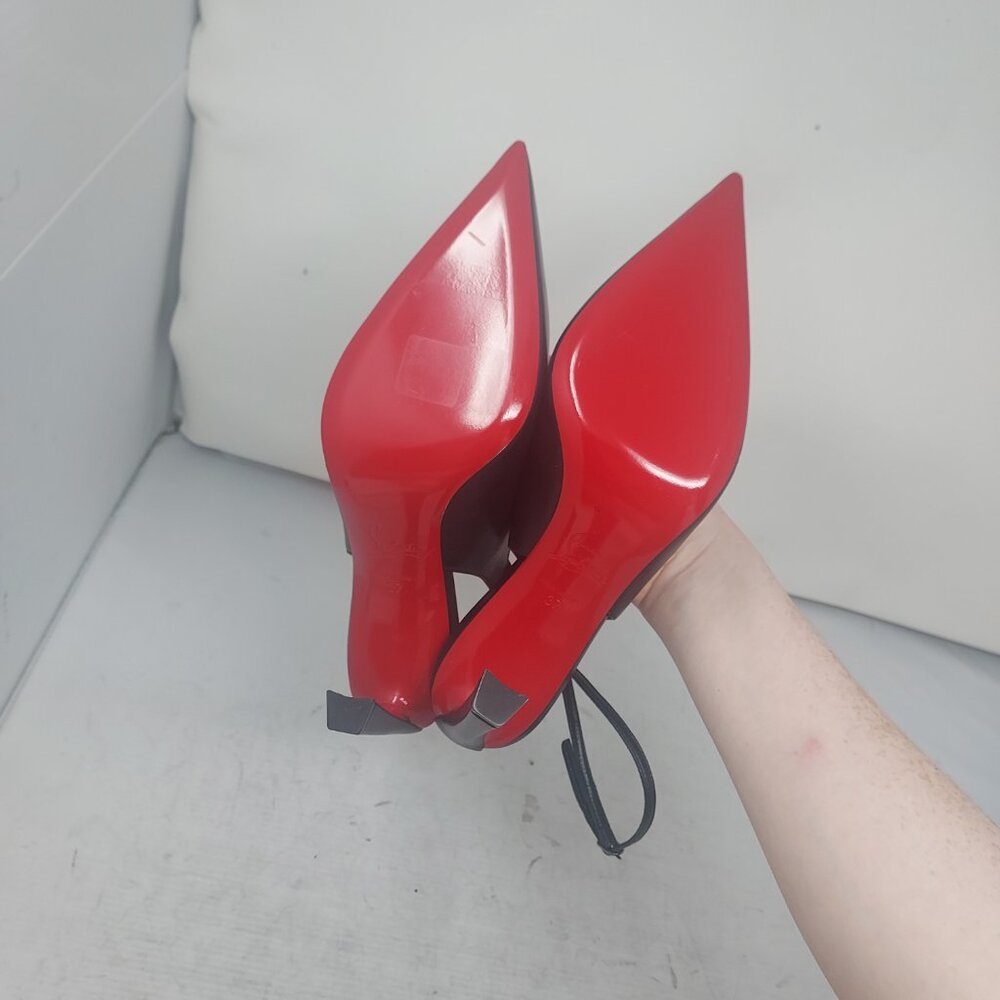 Christian Louboutin Black Strappy Condora Leather Pump - Picture 2 of 12